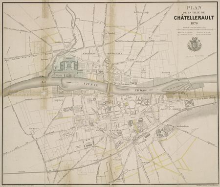 plan de la ville de Châtellerault - 1876 - 2